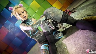 Heavily tattooed trans Lily Lu gets anal fisted