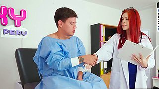 Sexy Latina Doctor Gives Deep Blowjob