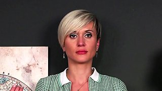 Office CFNM sluts tugging black cock