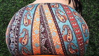 Nice amateur ass in black and white panties