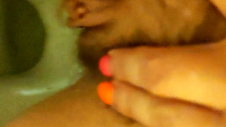 MILF Pee Close up View in the Toilet From Hairy Pussy