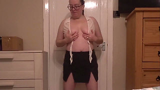 Sexy Secretary Stripping