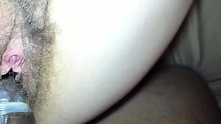 Big cock blonde amateur with glasses drools on cock