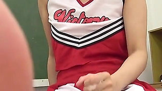 Shiori Nako, Dressed as a Cheerleader, Gives You Her Smelly Feet Alone - POV