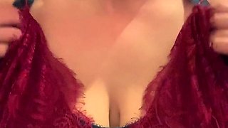 Big Boobed Blonde Masturbates With A Dildo In The Bathroom