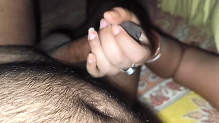 Desi Girlfriend Handjob at Home