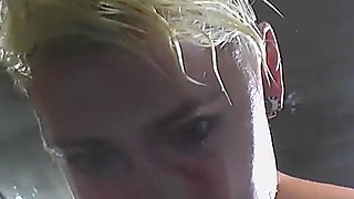 Tattooed Slut Gulps Piss and Cocks in Extreme Ggg Bukkake