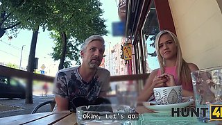 Blonde ass and pussy fucked in front of cuckold in the office