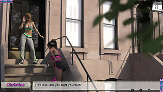 My Step Daughter Christine and Her Girl Friend Jessica Fall into Lesbian Romance in The Bathroom Shower