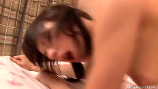 Young Mouth of Tattoed Girl Drilled Deeply by Stiff Cock