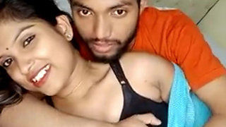 Desi Girl Neha Romantic Kissing Boyfriend Boobs Press Many More Watching Video