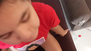 Young married sucking giving and receiving milk in her mouth