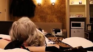 Asian Crossdresser Sucks Amateur Cock