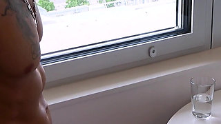 Tattooed MILF Secretary Swallows Cock for Facial