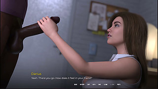 In Security 5 Luna Got Her as Spanked by Gary and Blowjob to Darius