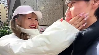 Amateur Asian College Teen Gives Blowjob