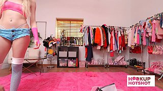 BTS - Cecelia Taylor Tries On Skimpy Outfits Before Her Photoshoot