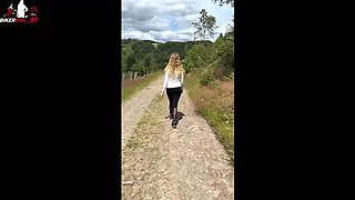 German Teen Outdoor Sex - Blonde Skinny Girl Gets Creampie in Doggy Style