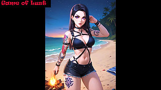 Busty Tattooed Brunette Vanessa Fuck and Blowjob