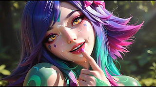 Horny Neeko in the Forest Bikini and Facial Cum