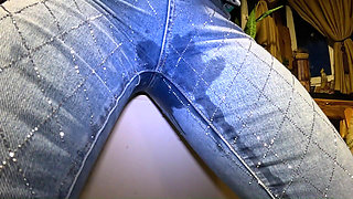Sorry About My Boss - Shiny Jeans Cameltoe, Deep Blowjob and Wet Squirt Apology