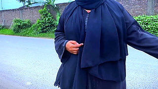 Arab Hot Stepmom Gets Horny After Coming From Road in Hotel Bed & I See Her Big Ass & Start Handjob