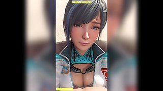 Dead or Alive DOA Girl - Reika Movie Normal Remix WM (No sound) By LazyProcrast Animation 3D Hentai