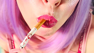 So Sweet But Ever So Naughty Too! Miss Tina Snua Smokes A Cigarette With Snap Inhales, OMI, OME, Drifting & Coughing