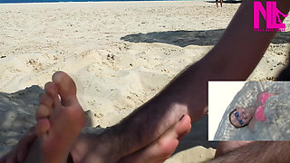Me Being Tickled on My Feet on the Beach