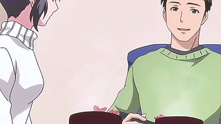 Cozy wife wakes hubby up with deep oral and slippery ride