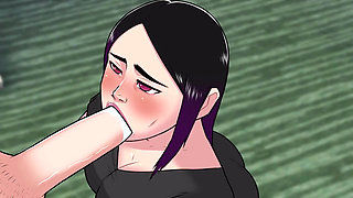 Dawn of Malice: shy girl, big cock blowjob in the college library ep 24