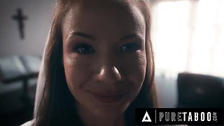 Dainty Alison Rey and Reagan Foxx's double blowjob smut