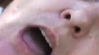 The old lady discovers a boy masturbating