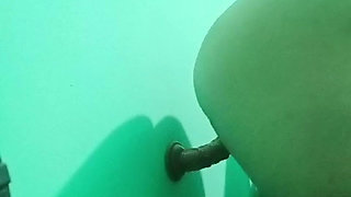 Sexy Filipina MILF Wall Riding a Dildo