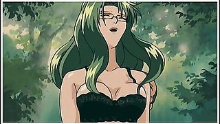 Busty Green Haired Babe Loves Getting Her Hairy Pussy Eaten In 69 Position With Hentai Anime