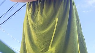 Real amateur couple outdoor ass fuck and anal creampie in hd