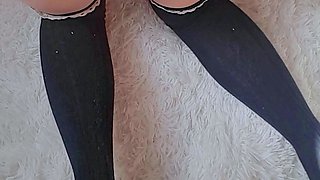 Tight sweet clit and ass solo toy fun