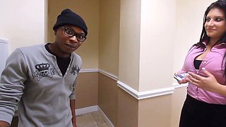 Busty Cougar Blows Black Cock