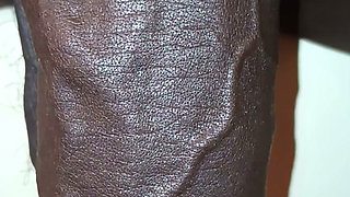 Stroking Big Black Uncut Dick Wit Cock Ring