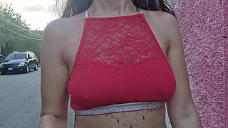 Flashing in Open While Walking