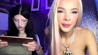Amateur blonde and brunette have hot lesbian sex