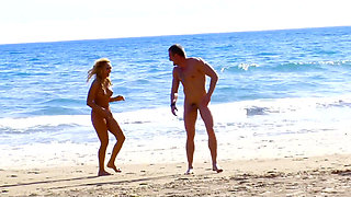 Ginger photo shoot on the beach, she got so horny she wanted to be fucked