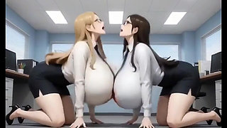 Boobs Office Lesbians, Ai Animation