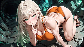 Horny Blonde Cave Goddess Multiple Wet Creampies Dripping Down