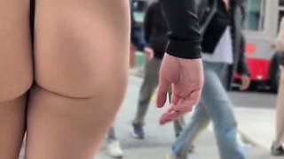 ShyGothExhib Explores Wild Thong Outdoor Passion