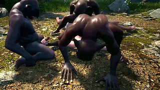 Gol 3D Busty Nun Banged by 3 Goblins DP and Deepthroath