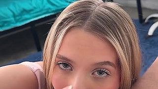 Bubble Butt College Blonde Throws It Back in Dorm - Becky Summer