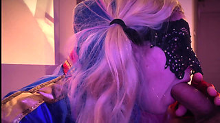 Harley Quinn Cosplay - Blowjob + Shackle + Dildo in the pussy