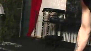 Humiliating chaining wax play