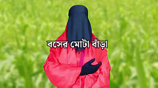 The bus's fat cock was inserted into my pussy